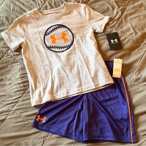 Under Armour Little Boys Size 4, Baseball, 2 Piece-Set *NWT*